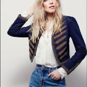 Free People Embellished Band Jacket
